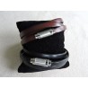 Triple leather strap - Madame Framboise