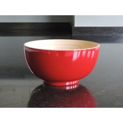 Cherry lacquered bamboo salad bowl - Madame Framboise