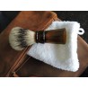 Shaving badger natural bristle and glass sleeve - Madame Framboise