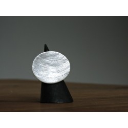 Circular shell and translucent resin ring - Madame Framboise