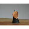Elongated shell and orange resin ring - Madame Framboise