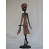 Bronze African statuette "Mannequin 2" - Madame Framboise