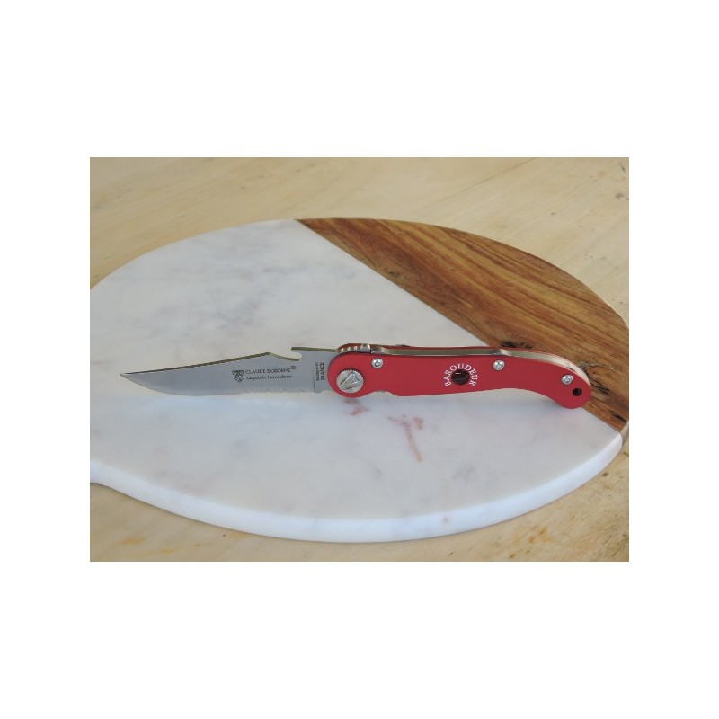 Pocket knife Laguiole "Le Baroudeur" with red handle - Madame Framboise