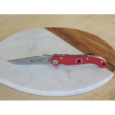 Pocket knife Laguiole "Le Baroudeur" with red handle - Madame Framboise