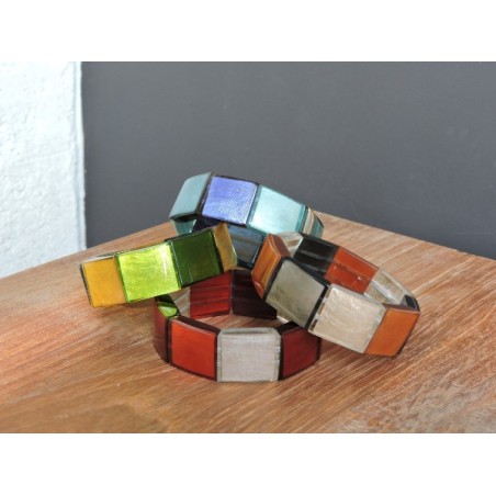 Colored resin bracelet - Madame Framboise