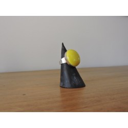 Yellow fashion ceramic ring - Madame Framboise