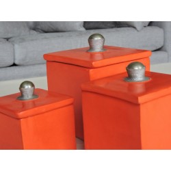 Morrocan orange tadelakt box - Madame Framboise