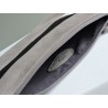 Gray-taupe leather pouch with lanyard, lined interior - Madame Framboise
