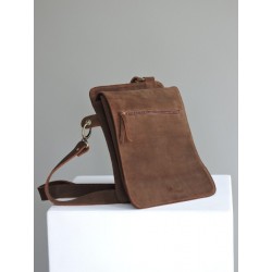 Brown crust pouch for men - Madame Framboise