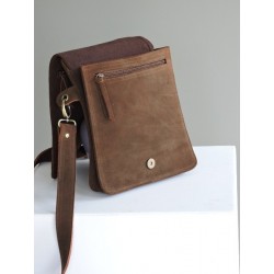 Brown crust bag for men - Madame Framboise