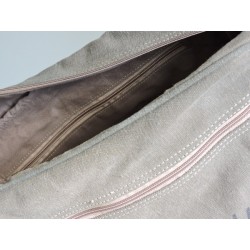 Shoulder bag - recycled canvas military tent - Madame Framboise
