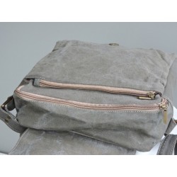 Messenger bag - military canvas - Madame Framboise