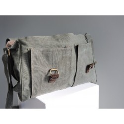 Schoolbag - military canvas - Madame Framboise