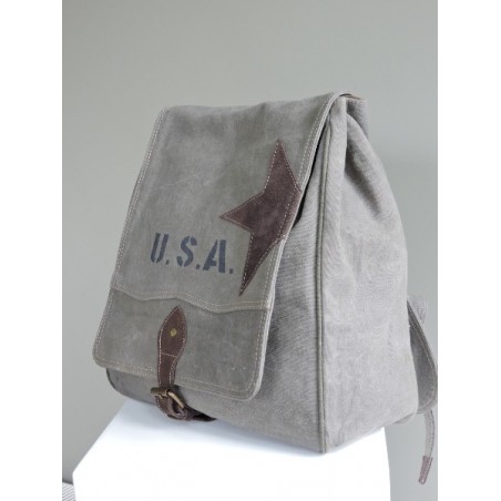 Backpack - recycled canvas - Madame Framboise