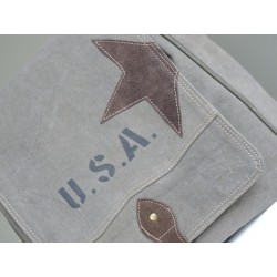 Backpack "USA" - recycled canvas - Madame Framboise