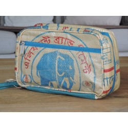 Travel case - recycled cement bags - Madame Framboise