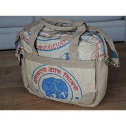 Laptop case - recycled cement bags - Madame Framboise