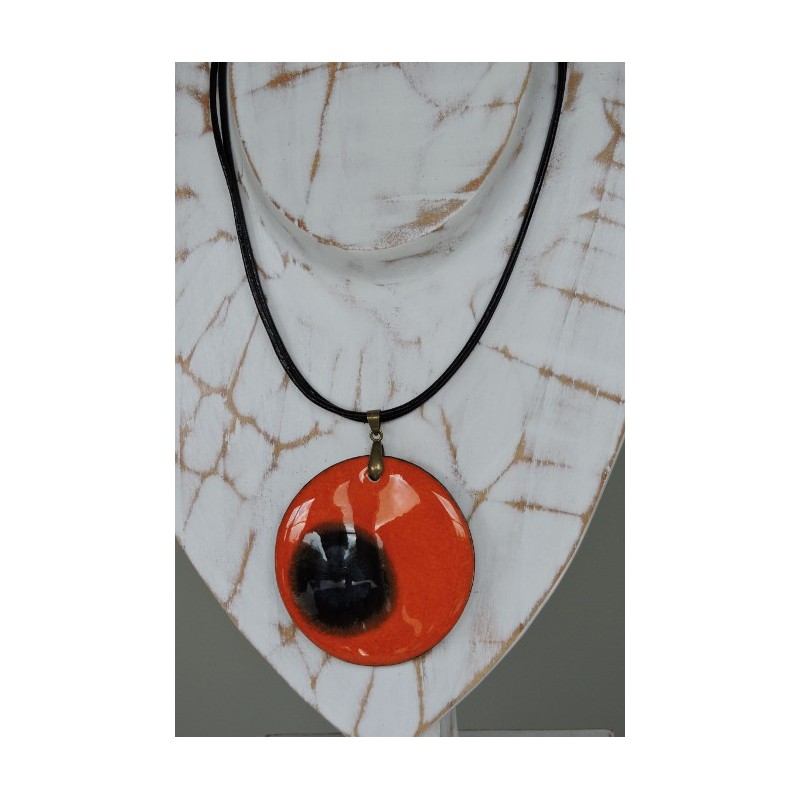  Orange ceramic choker - Madame Framboise