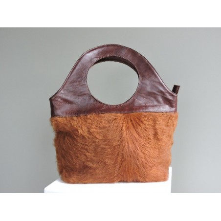 Sac à main en cuir et vachette - Madame Framboise