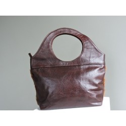 Sac à main en cuir marron - Madame Framboise