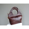 Sac à main en cuir marron - Madame Framboise