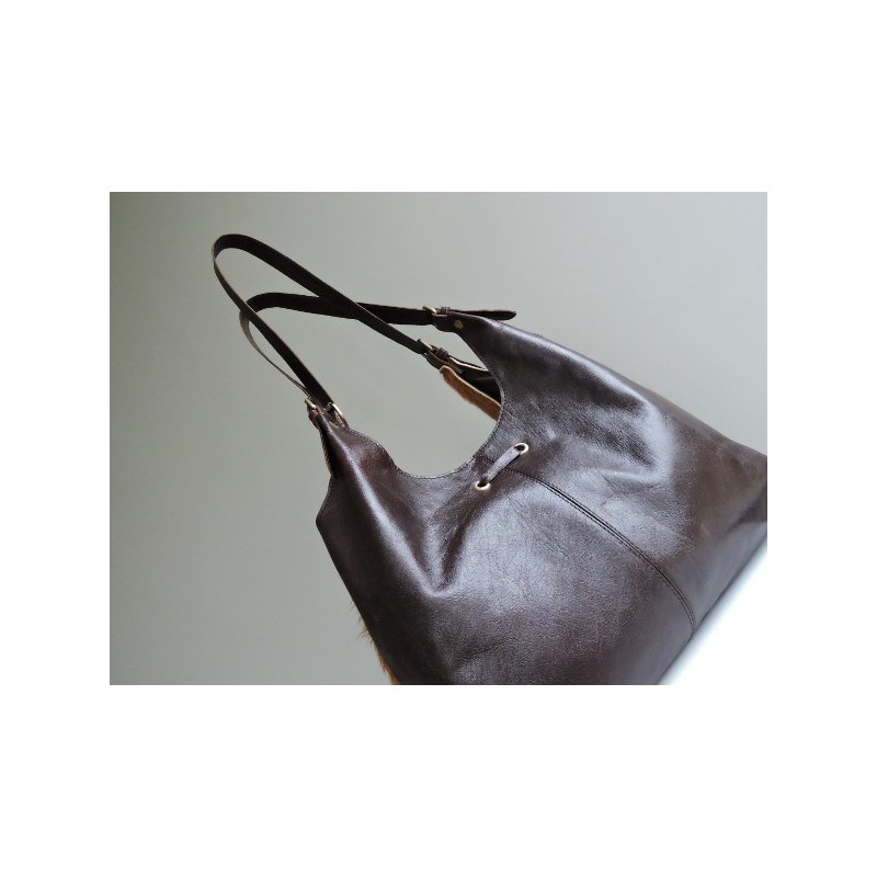 Sac fourre tout en toile et cuir naturel - CELINA MANCURTI
