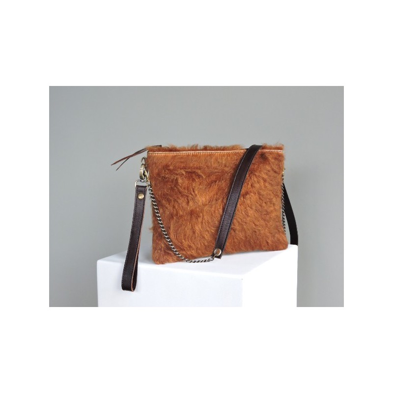  Leather pouch and calfskin strap with - Madame Framboise