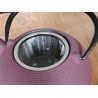 Plum cast iron teapot - stainless steel filter - Madame Framboise