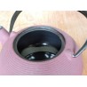 Plum cast iron teapot - enamelled interior - Madame Framboise