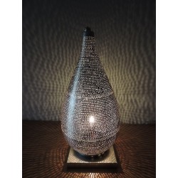 Lampe goutte en laiton argenté - Madame Framboise