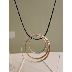 Brushed metal long necklace - Madame Framboise