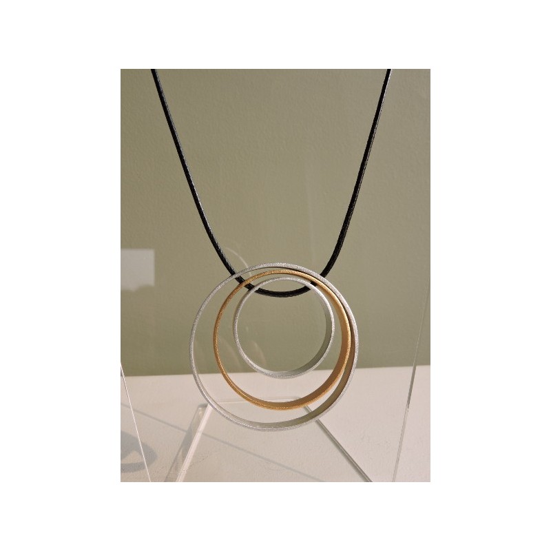 Brushed metal long necklace - Madame Framboise