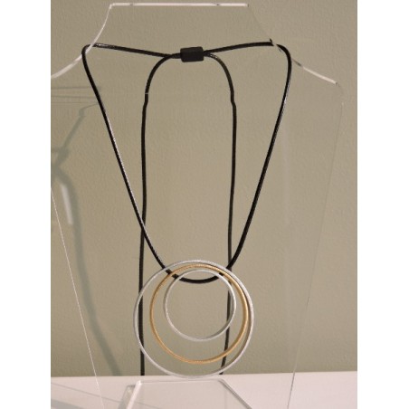Collier Sautoir Fantaisie Doré - Longueur Fermée 41 Cm - Occasion