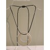Fancy necklace in silver and gold brushed metal - Madame Framboise