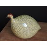 Lussan Ceramic guinea fowl - Gray and yellow - Madame Framboise