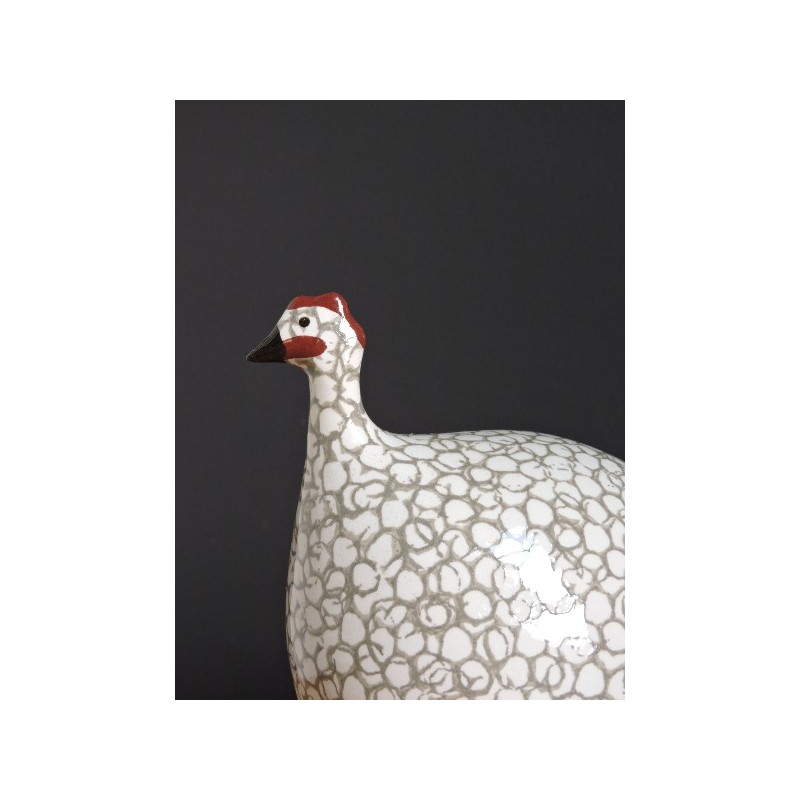 Lussan guinea fowl - White and gray - Madame Framboise