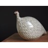 Ceramic guinea fowl - White and gray - Madame Framboise