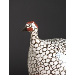 Lussan guinea fowl -  White and brown - Madame Framboise