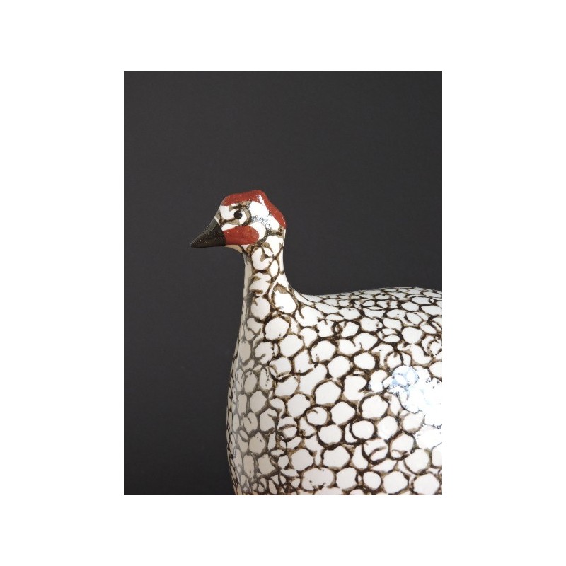Lussan guinea fowl -  White and brown - Madame Framboise