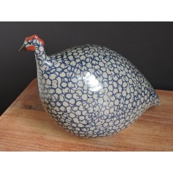 Lussan Ceramic Guinea Fowl - Gray and Blue - Madame Framboise