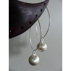 Brushed silver earrings - Madame Framboise