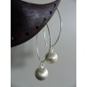 Brushed silver earrings - Madame Framboise