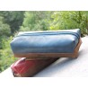 KASZER blue leather pencil case - Madame Framboise