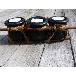 Set of 3 candle holders terracotta