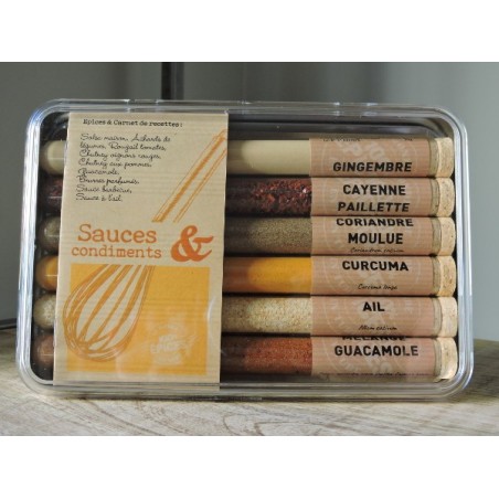 Epices en tubes "Sauces et condiments" | Madame Framboise Epices en tubes "Sauces et condiments" | Madame Framboise