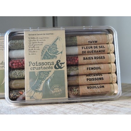 Epices en tubes "Poissons et crustacés" | Madame Framboise Epices en tubes "Poissons et crustacés" | Madame Framboise