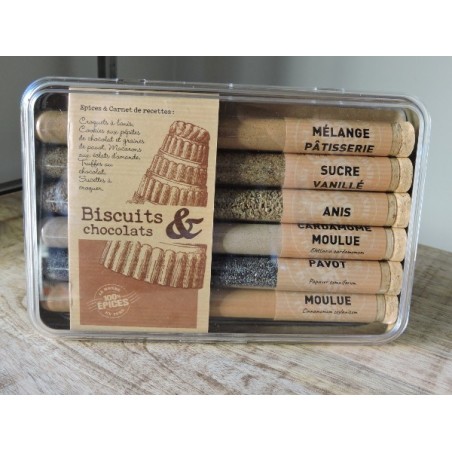 Epices en tubes "Biscuits et chocolats" | Madame Framboise Epices en tubes "Biscuits et chocolats" | Madame Framboise