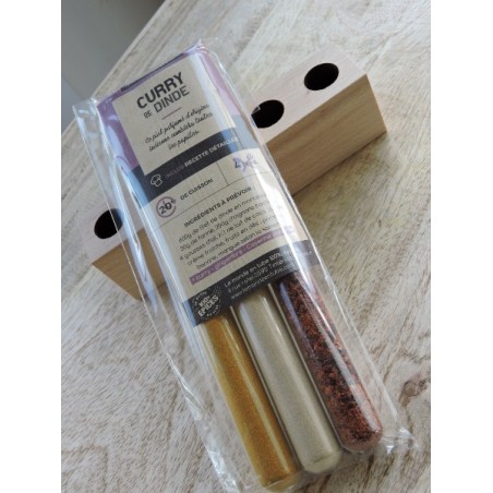 Epices en tubes pour curry de dinde | Madame Framboise Epices en tubes pour curry de dinde | Madame Framboise
