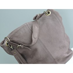 Large camel leather handbag | Madame Framboise