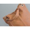 Large camel colored leather bucket bag | Madame Framboise